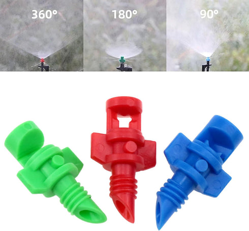 150pcs Water Jet Spray Nozzle Micro Sprinkler Heads drip Irrigation emitters drip Irrigation Parts 90/180/360 Degrees Each 50...